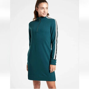 Athleta Crosstown Track Half Zip Long Sleeves Above Knee Athletic Dress XXS 00